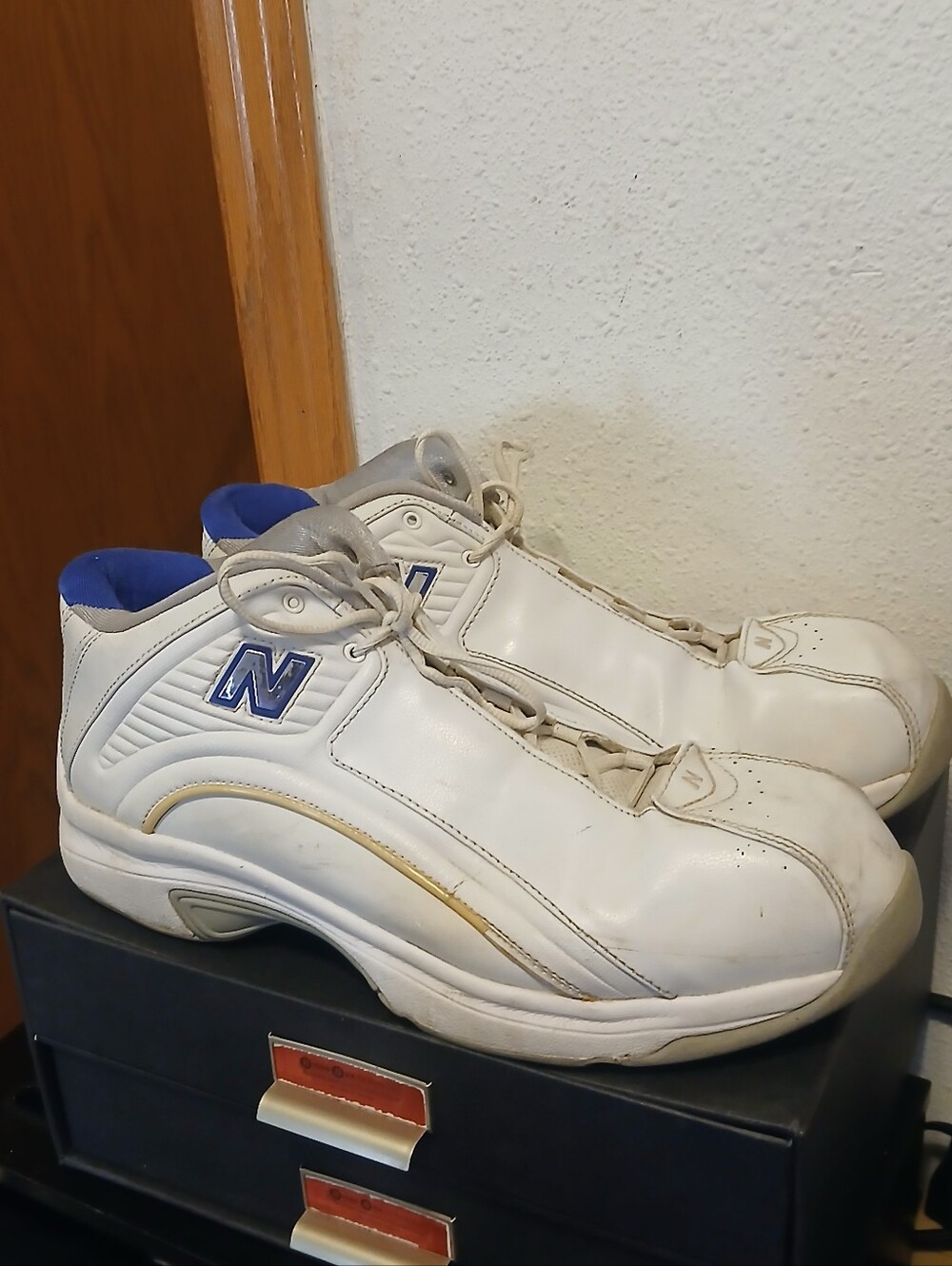 New Balance 650R White/Blue High-Top Sneakers - Men’s Size 15 4E (Wide)